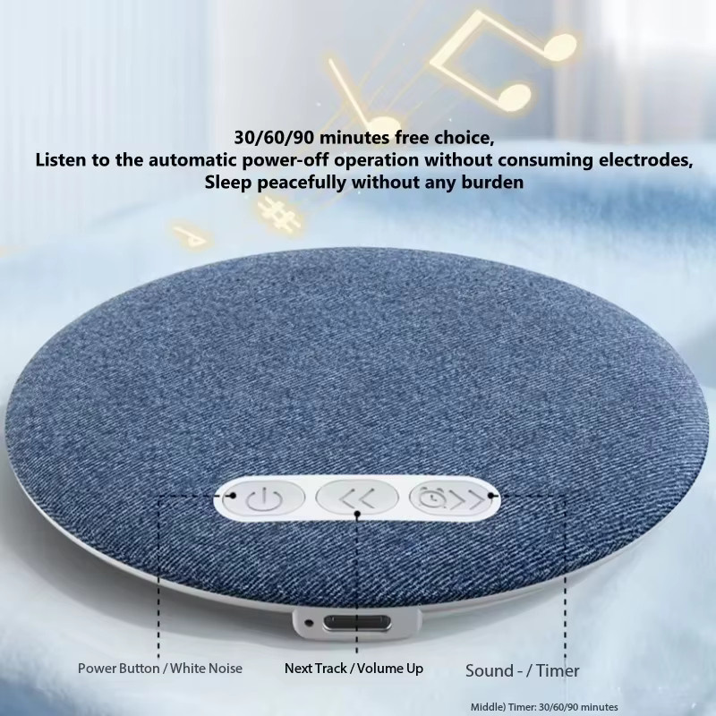 DIXSG Mini Schlaf-Bluetooth 5.4 Lautsprecher mit Naturgeräuschen und Weißem Rauschen, Kabellose Soundbar und Musikplayer in Weiß oder Blau - Bild 5