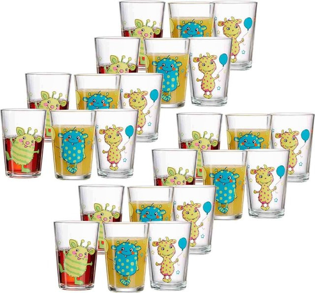 Ritzenhoff & Breker Kindergläser Monsterchen, 24er Set, transparent, 205 ml - Bild 1