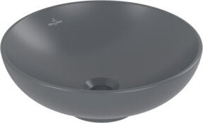 Villeroy & Boch Aufsatzwaschtisch Loop & Friends aus Keramik, rund, Durchmesser: 42 cm, grau - Bild 1