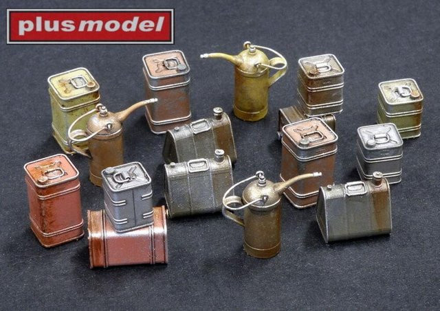 plusmodel German oil canisters, Metall, Bunt / Mehrfarbig - Bild 1
