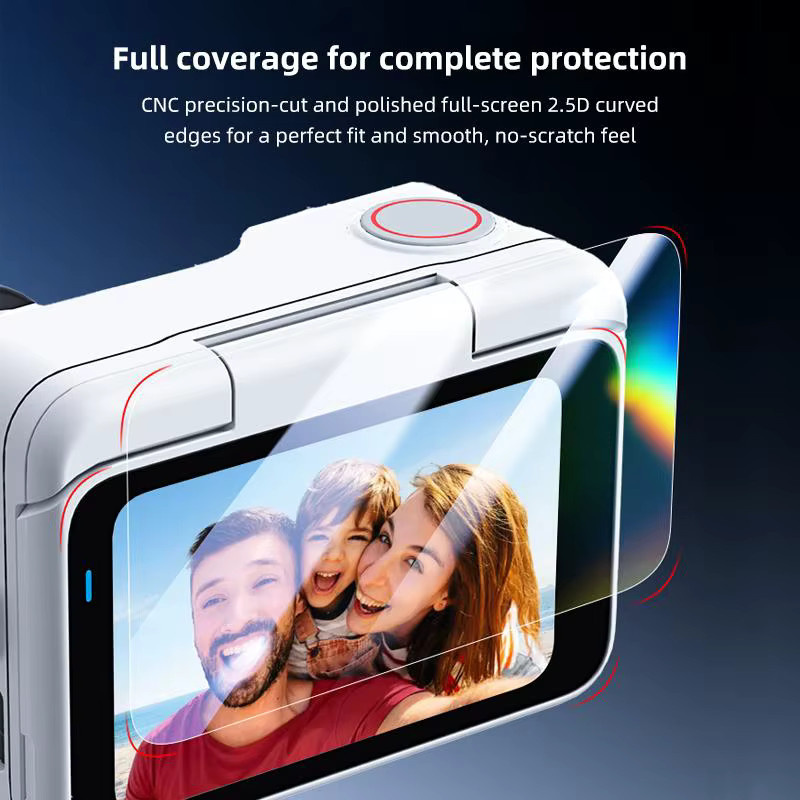 PULUZ 2-in-1 Bildschirm- und gehärtete Glasfolie für die Insta360 GO Ultra Action-Kamera in Transparent - Bild 6