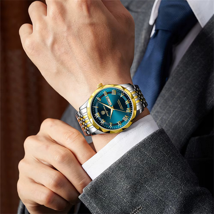 PAAZOMU Armbanduhr Edelstahl, Quarz, Datum, Herren - Bild 3