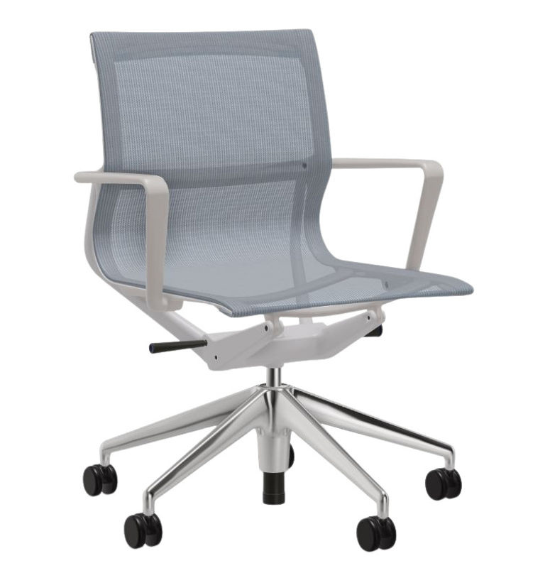 Vitra Physix Bürodrehstuhl mit Fünfstern Untergestell in Blau aus High-Tech-Textil - Bild 2