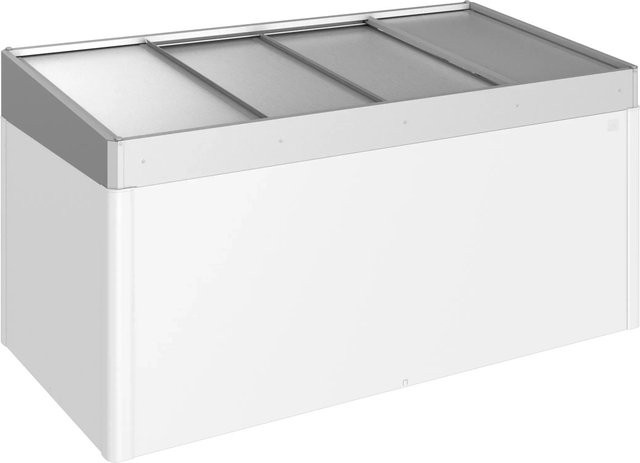 Biohort Frühbeet-Aufsatz für Hochbeet in Silber-Metallic mit Polycarbonat-Doppelstegplatten, Höhe: 23 cm, Breite: 200 cm, Tiefe: 101 cm - Bild 1