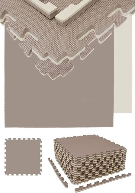 eyepower Kampfsportmatte 12er Set Beige B/T/H: 63 x 63 x 2 cm - Bild 1