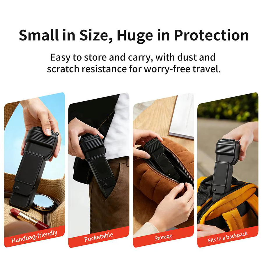 DJI Osmo Pocket 4 Flip-Cover Gimbal-Schutzhülle in Schwarz, kratzfeste PC-Hülle mit Vollschutz für Objektiv und Bildschirm - Bild 5