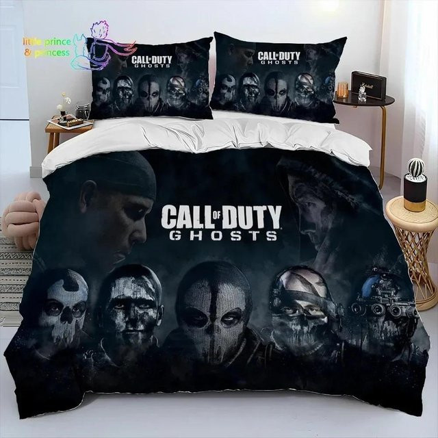 Binchi Call of Duty Gamer Bettwäsche-Set aus Mikrofaser, Schwarz, B/H: 260 x 220 cm - Bild 1