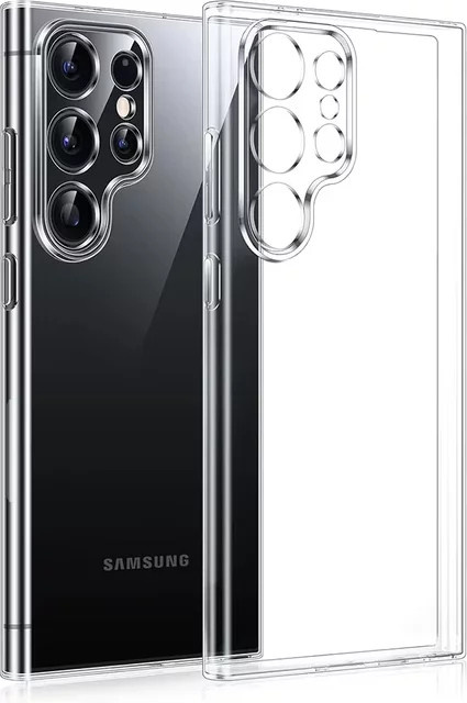Transparente stoßfeste Silikon-Handyhülle mit Vollkamera-Schutz für Samsung Galaxy S25 S24 S23 S22 S21 S20 Ultra Plus FE - Bild 1