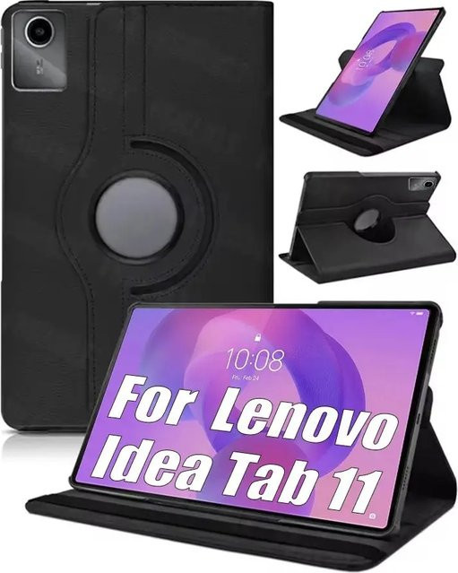 Schutzhülle für Lenovo Idea Tab 11 Zoll 2025 mit 360 Grad drehbarem Ständer und Schlaf-Wach-Funktion in Schwarz oder Grün - Bild 1