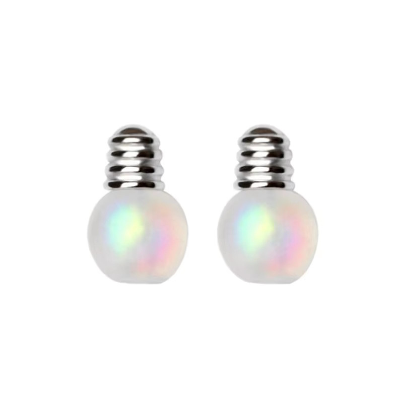 Ohrstecker Mondstein, 925 Silber, Bunt, Kristall, Unisex - Bild 5