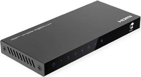 Value 1+4 Port HDMI-Splitter Schwarz - Bild 1