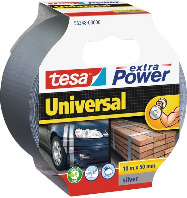 tesa extra Power Universal Gewebeklebeband Silber Breite: 50 mm, Länge: 10 m - Bild 2