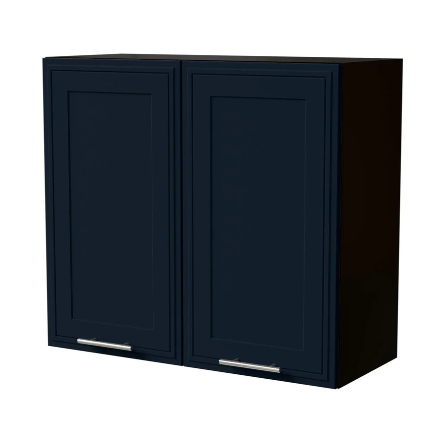 Feldmann-Wohnen Hängeschrank Salo in Schwarz und Indigo Matt mit Kassettenoptik, B/T/H: 80 x 32,5 x 72 cm - Bild 2