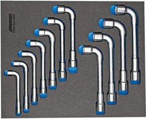 Gedore 2005 CT2-25PK Doppelsteckschlüssel-Satz in Check-Tool-Modul, 11-teilig, Silber - Bild 1