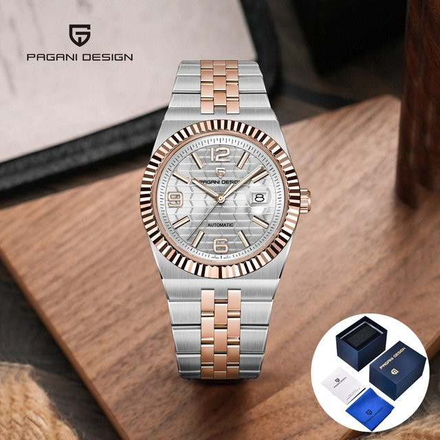 Pagani Design Armbanduhr Automatik, Edelstahl, Schwarz, Herren - Bild 1