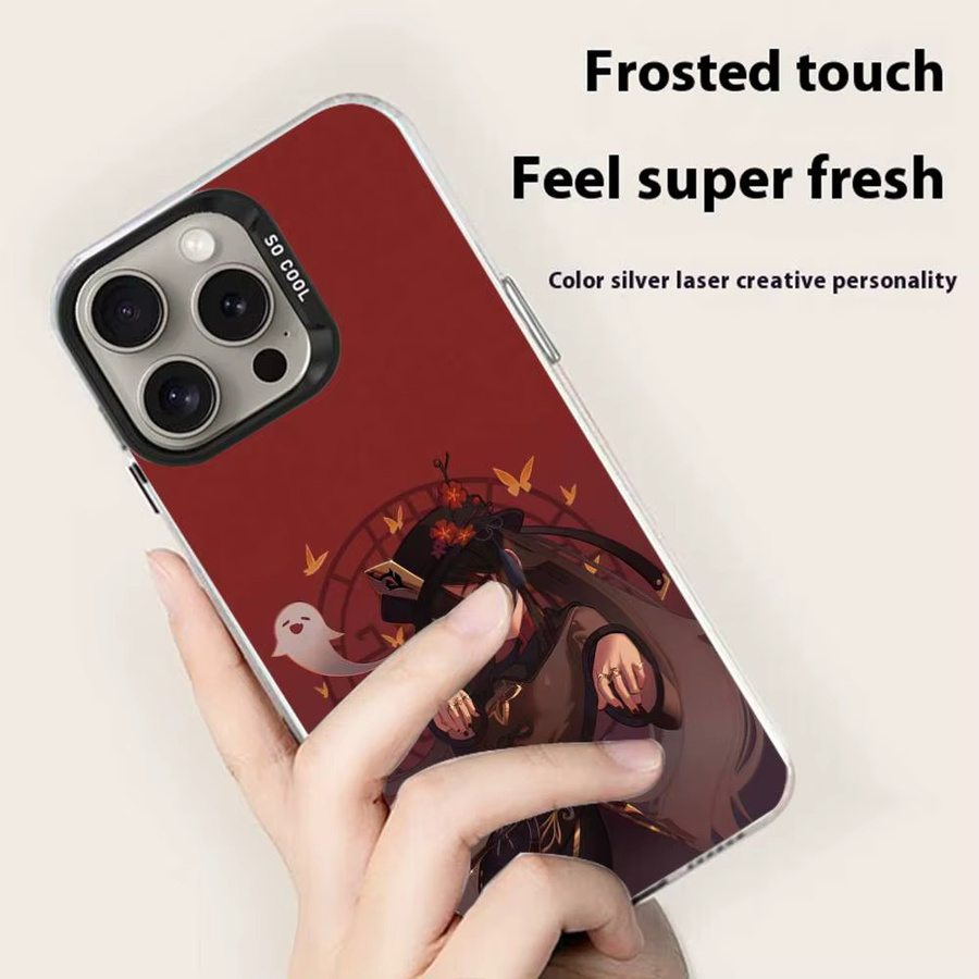 Hu Tao Handyhülle für iPhone 11-16 mit Farbwechsel, transparentes Anti-Fall-TPU-Design und schmale Passform - Bild 2