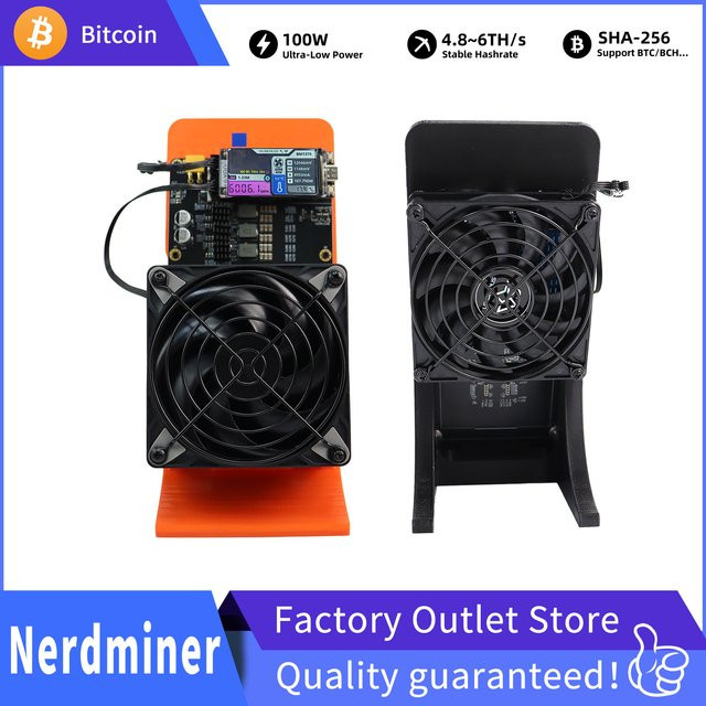 NerdminerQaxe++ Bitcoin Miner ASIC Krypto-Mining-Maschine SHA256 6TH/s in Orange - Bild 1
