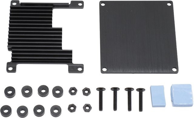 Qiilu Aluminiumlegierung Wärmeableitungsgehäuse für Orange Pi Zero 3, passive Kühlung, Schwarz - Bild 1