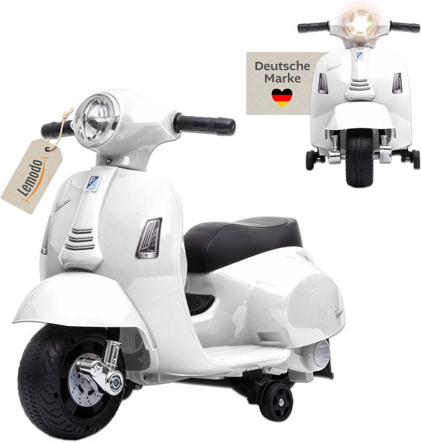 Lemodo Vespa Elektro Motorrad weiß mit Licht und Sound ab 18 Monate - Bild 1