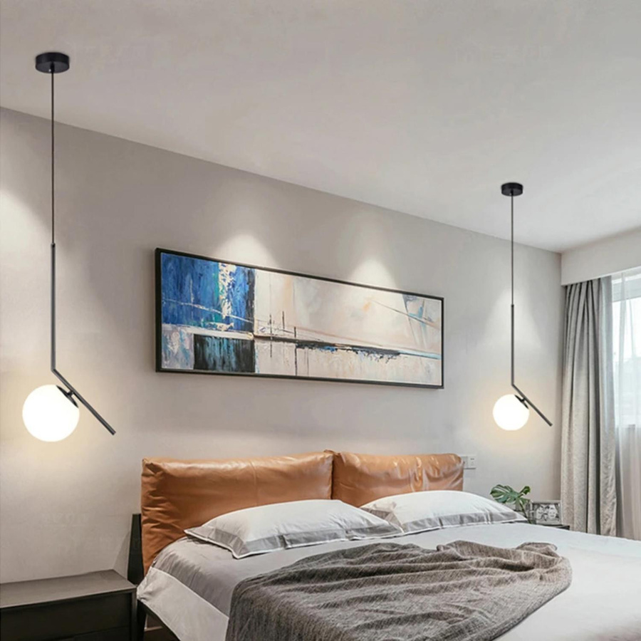 Elegant Living House LED-Glaskugel-Pendelleuchte in Gold und Weiß mit warmweißem Licht - Bild 2