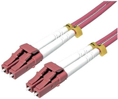 Roline Glasfaser LWL Anschlusskabel Violett mit 2x LC auf 2x LC Steckern, Länge: 15,00 m - Bild 1