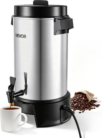 VEVOR Heißgetränkespender Coffee Urn in Silber und Natural Aluminum mit 6,3 l Fassungsvermögen für 42 Tassen - Bild 1