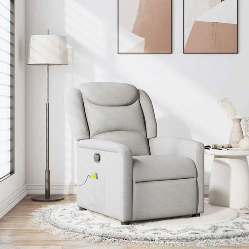 Vidaxl Massagesessel in Grau aus Stoff mit modernem Design als Fernsehsessel - Bild 1