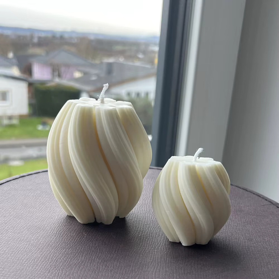 Silikon Kerzenform mit gestreiftem Wellenmuster für die Herstellung von Kerzen, Seife und Gips in verschiedenen Größen - Bild 3