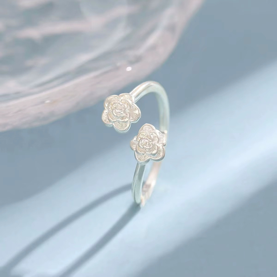 Ring 925 Silber, Rose Blume, Damen - Bild 2