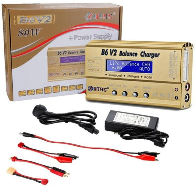 HTRC B6 V2 Digitales RC-Akku-Balance-Ladegerät und -Entlader, Metall, CE-gekennzeichnet - Bild 1