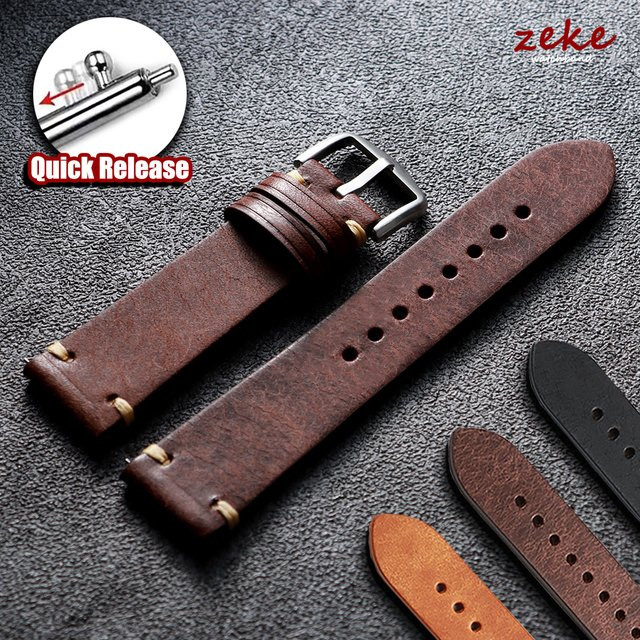 Uhrenarmband Rindsleder, matt, mit Nähten, Unisex - Bild 1