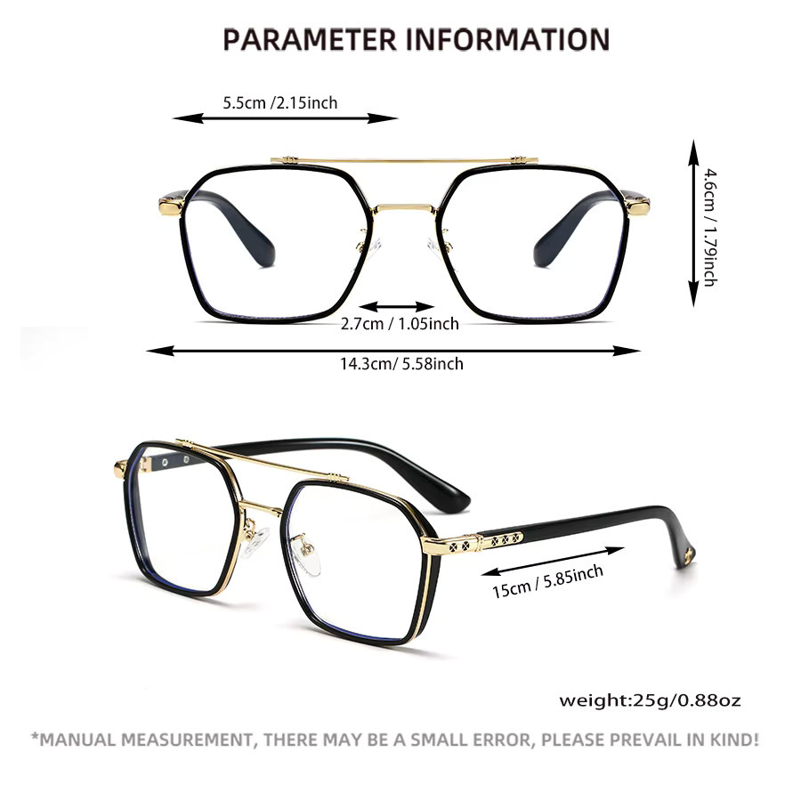 Hindfield Korrektionsbrille, hexagonal, Vollrand, transparent, Unisex - Bild 2