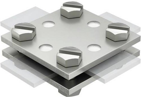 OBO Bettermann 5314659 A-DIN 30 V4A Montagezubehör aus Edelstahl in Silber, 10 Stück - Bild 1