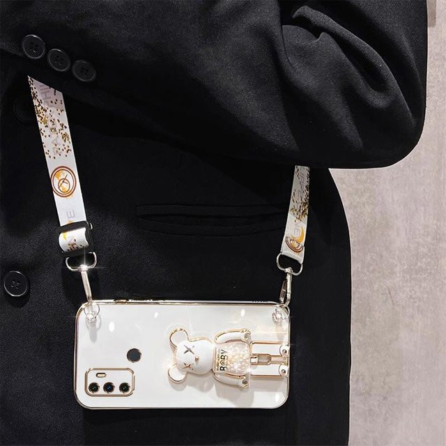 Schutzhülle mit Lanyard für OPPO A53 A54 A57 A57S A58 A78 A94 A16 A11S in Weiß - Bild 1