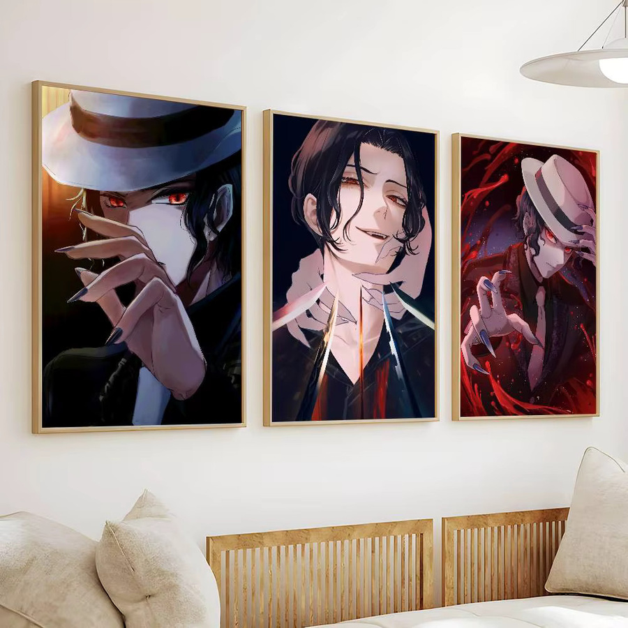 Anime Kibutsuji Muzan Poster Selbstklebender Wandaufkleber in Mehrfarbig für moderne Zimmerdekoration - Bild 5