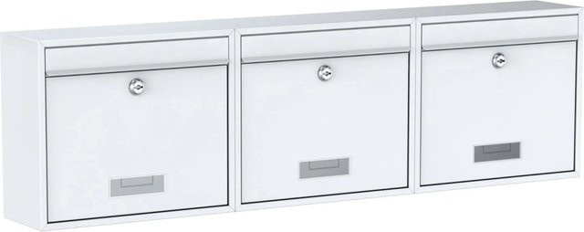 BASI Briefkasten Set Basi BK 900 in Weiß aus Stahl - Bild 1
