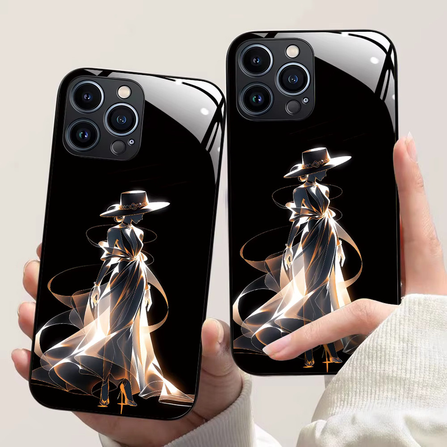 Samsung Smartphone Schutzhülle aus gehärtetem Glas für verschiedene Modelle in Schwarz - Bild 4