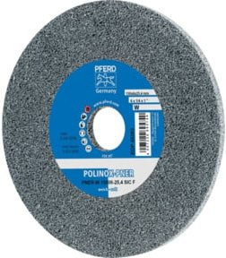PFERD TOOLS POLINOX verpresstes Vlies-Rad PNER für Finish, Farbe: Grau, Durchmesser: 150 mm, Breite: 6 mm, Bohrung-Ø: 25,4 mm, Körnung: SIC Fein - Bild 1