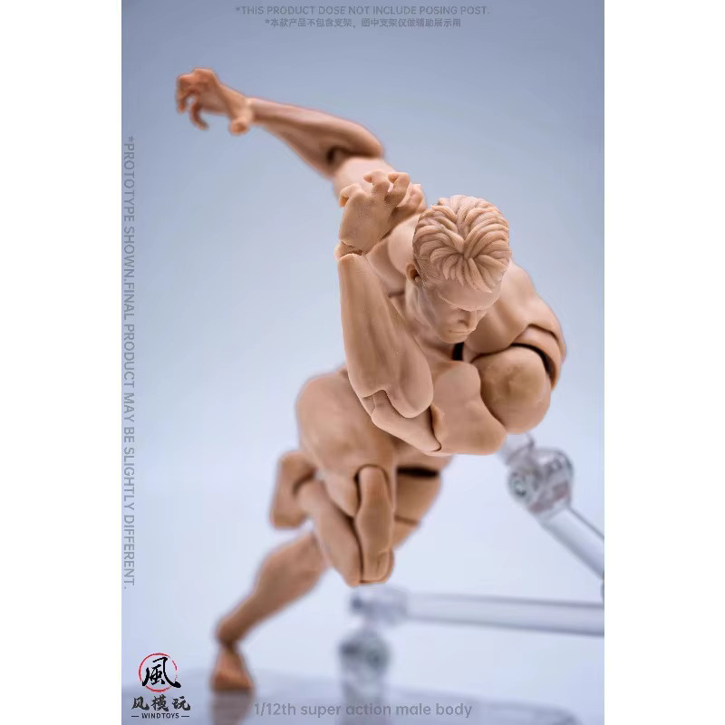 Wind Toys Männliche Muskulöse Figur, Actionfigur, 1/12 Modell, 16cm - Bild 2
