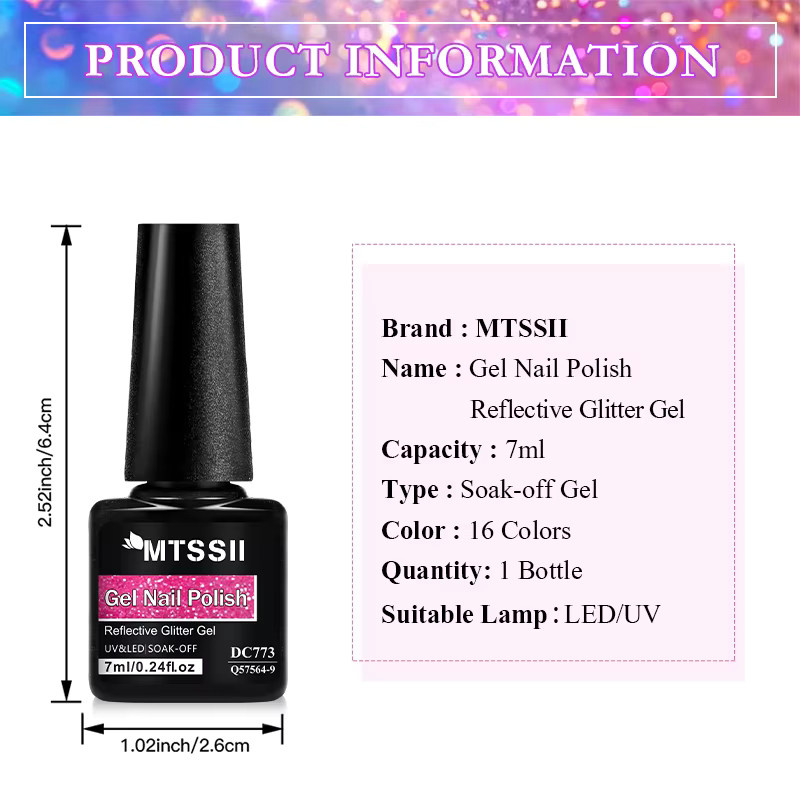 Mtssii Nagellack Gel, Rosarot, Glänzend, 7 ml - Bild 5