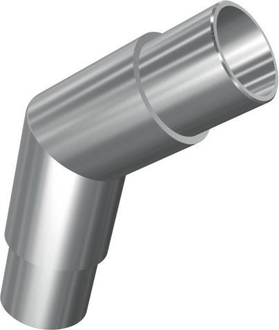 ALPERTEC Rohrverbinder Steckwinkel 45 Grad aus V2A Edelstahl in Grau - Bild 1