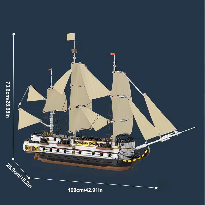 MOC Piratenschiff Endeavour, Klemmbausteine, 3555 Teile, ab 14 Jahren - Bild 4