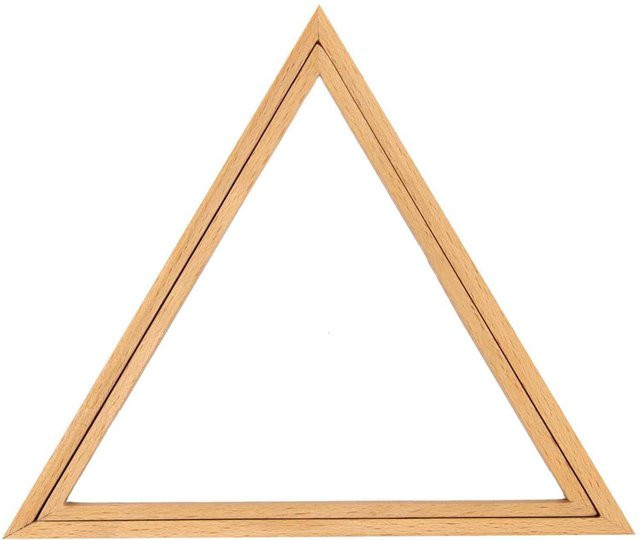 Rico Design Dekostickrahmen Dreieck aus Holz B: 27,5 cm, H: 24 cm - Bild 1