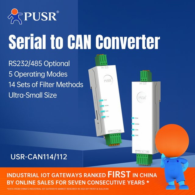 USR CAN-Bus Konverter Ethernet zu RS485 RS232 zur seriellen Datenfilterung in Weiß - Bild 1