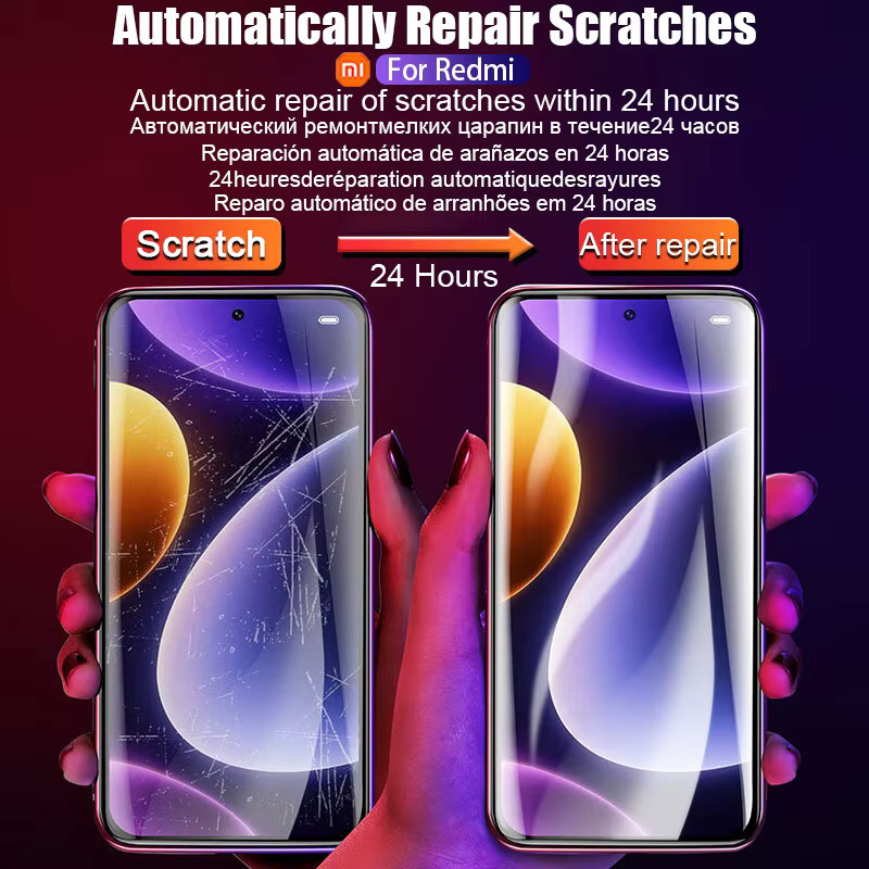 5er Pack HD Hydrogel Display Schutzfolien für Xiaomi POCO X7 F6 F5 X6 X5 X4 X3 Pro 5G NFC transparent - Bild 5