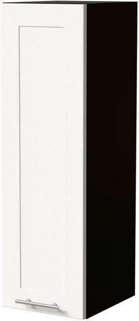 Feldmann-Wohnen Hängeschrank Oslo W4/30 Küchenschrank in Schwarz und Weiß Matt, B/T/H: 30 x 32,5 x 96 cm - Bild 1