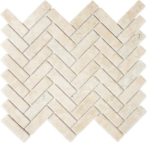 HuH Mosaikfliese Stona in Beige, Keramik-Wandbelag und Bodenbelag in Steinoptik, B: 27,1 cm, L: 31,8 cm - Bild 1