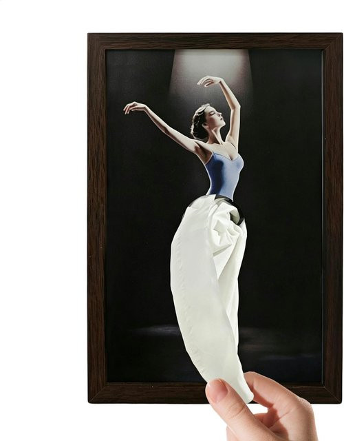 Dekorative Ballett-Tänzerin Taschentuchbox aus Holz in Braun mit rutschfester Unterseite, B/T/H: 19,8 x 12,8 cm - Bild 1