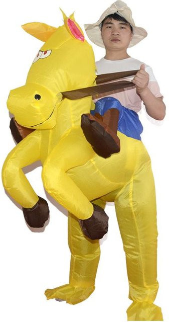Chose One Aufblasbares Halloween-Pferdekostüm, Gelb - Bild 1