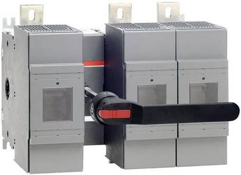 ABB Lasttrennschalter OS1250D12P, 3-polig, 1000A, 1000V, Sicherungsgröße 4, Grau - Bild 1
